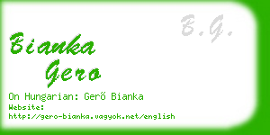 bianka gero business card